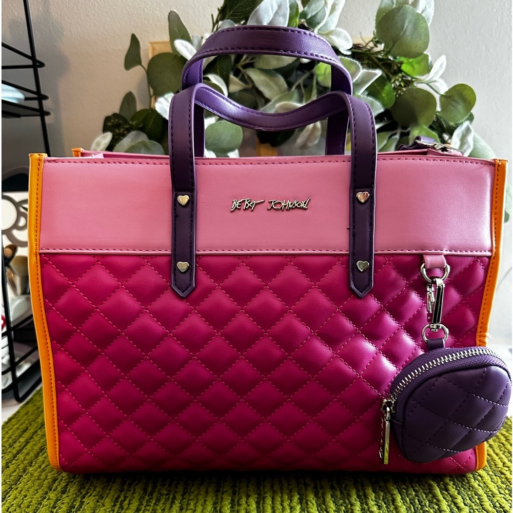 BetseyJohnson pink   tote handbag